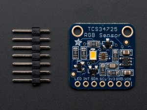 Figure 2. RGB Color Sensor (http://www.adafruit.com/products/1334?gclid=Cj0KEQjw5MGxBRDiuZm2icXX2-sBEiQA619bq-no2jSWwdUtihnxwSzWf2YsMeyEKtC6ND-BoARxPBsaArxv8P8HAQ).