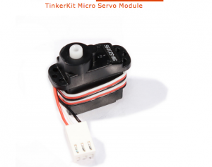 Figure 1. Arduino tinkerkit micro servo module (http://www.mouser.com/ds/2/34/TinkerKitMicroServoModule-188853.pdf).