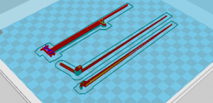 Figure 2. Multiple part print set-up for original design.