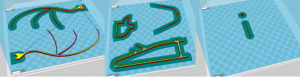 Figure 3. Multiple part print set-up for the final design. 